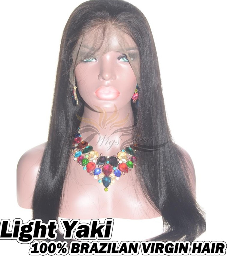 Light Yaki Brazilian Virgin Human Hair HD Lace 360 Lace Wig 150% Density Pre-Plucked Hairline