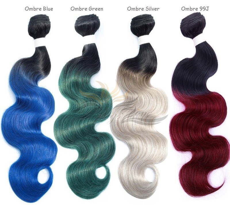 Special Ombre Color Body Wave Brazilian Virgin Hair Wefts Human Virgin Hair Weaves  [BRSOBW]