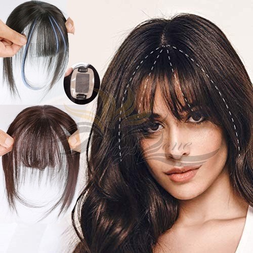 3D Air Human Virgin Hair Bangs Fringe Hair Topper Fashion Clip-in Hair Extension [FB04]