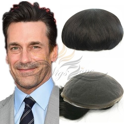Full Lace Toupee for Men Super Fine Swiss Lace Hair Replacement System Top Quality Human Hair Hairpieces [T28]