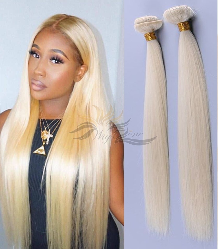 Color #613 Straight Hair Blonde Color Ultima Fiber Hair Weft   [SUW613]
