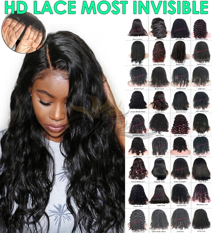 HD LACE MONGOLIAN VIRIGN HAIR LACE FRONT WIG 13X6 LACE FRONTAL WIG PRE-PLUCKED HAIRLINE [HD6HM]
