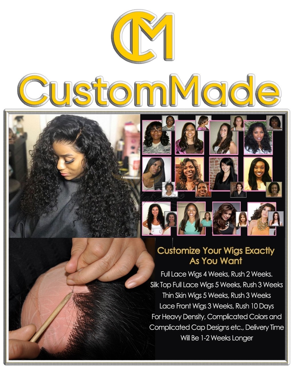 CUSTOM MADE LACE WIG EXACTLY AS YOU WANT [CM]
