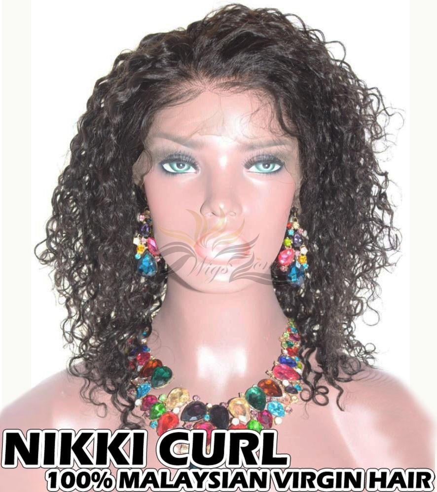  Nikki Curl Malaysian Virgin Human Hair HD Lace 360 Lace Wig 150% Density Pre-Plucked Hairline