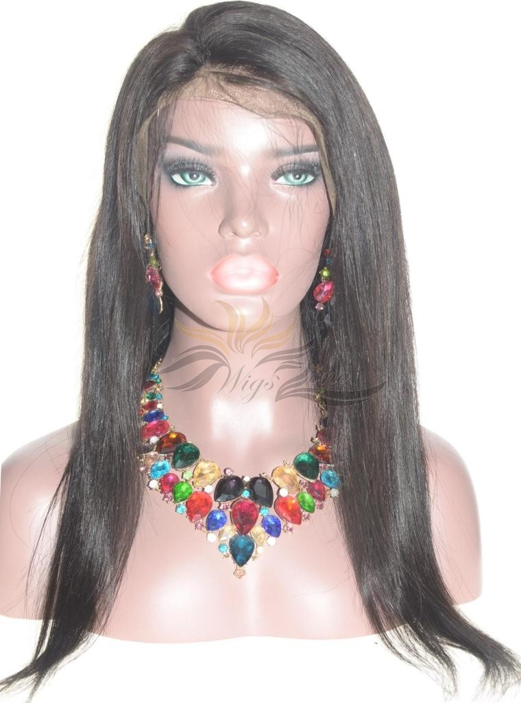 Silky Straight Indian Hair Lace Wig Pre-Plucked Hairline HD Lace Wig Pre-Plucked Hairline Bleached Knots [IFST]