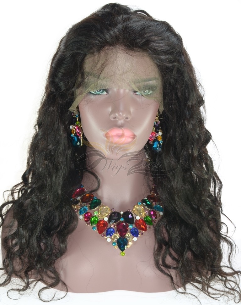 Natural Wave Peruvian Virgin Hair Lace Wig Pre-Plucked Hairline Super Bleached Knots HD Invisible Skin Melting [PENW]