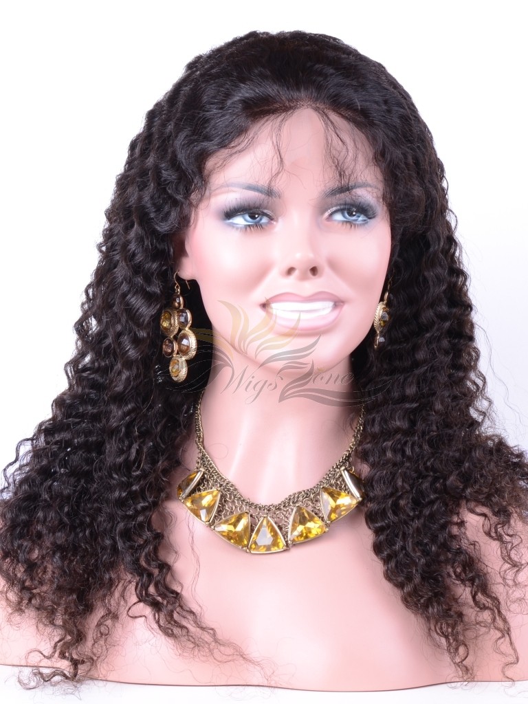 Deep Wave Malaysian Virgin Hair Lace Wig Pre-Plucked Hairline HD Invisible Skin Melting Lace Wig Bleached Knots [MADW1]