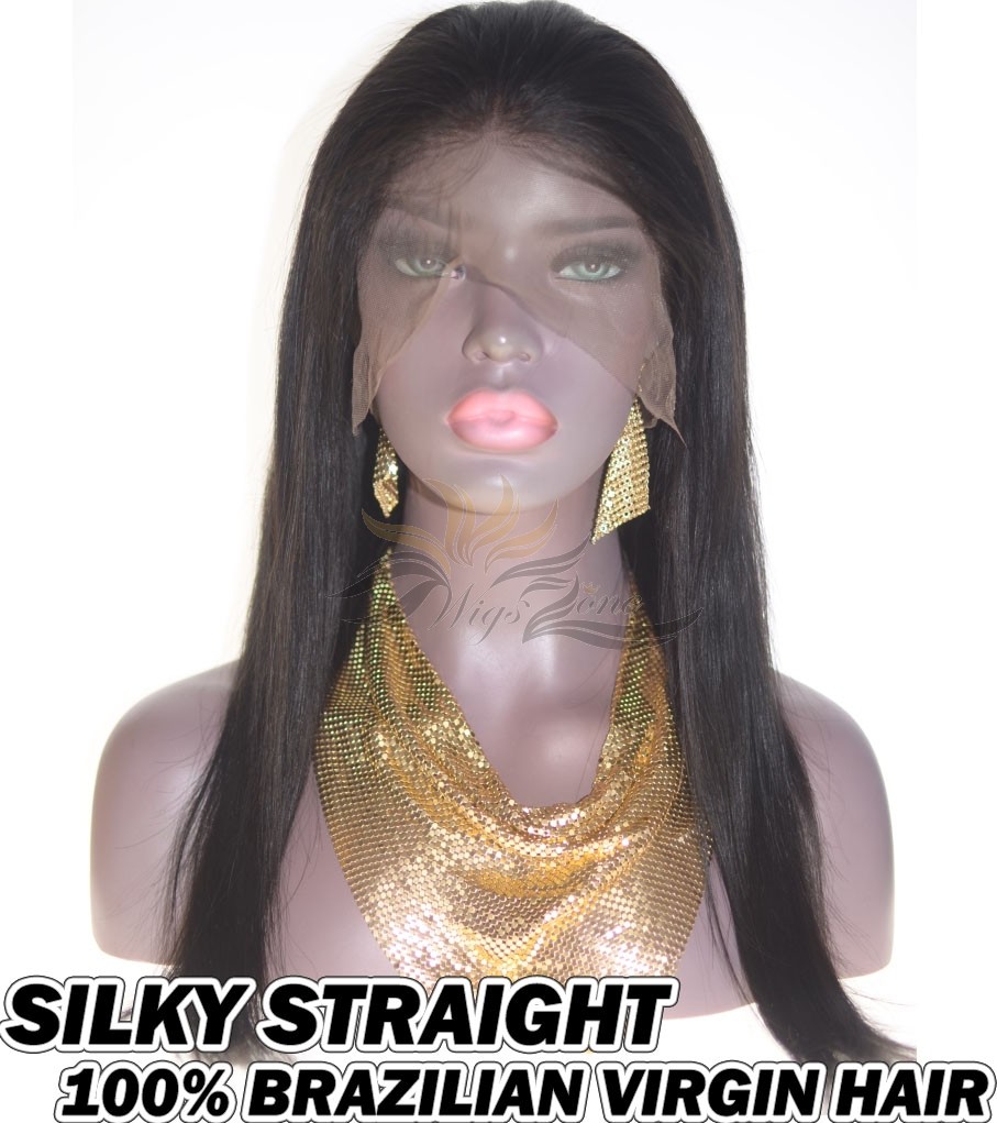 Silky Straight Brazilian Virgin Human Hair HD Lace 360 Lace Wig 150% Density Pre-Plucked Hairline