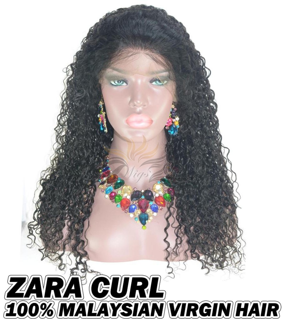 Zara Curl Malaysian Virgin Human Hair HD Lace 360 Lace Wig 150% Density Pre-Plucked Hairline