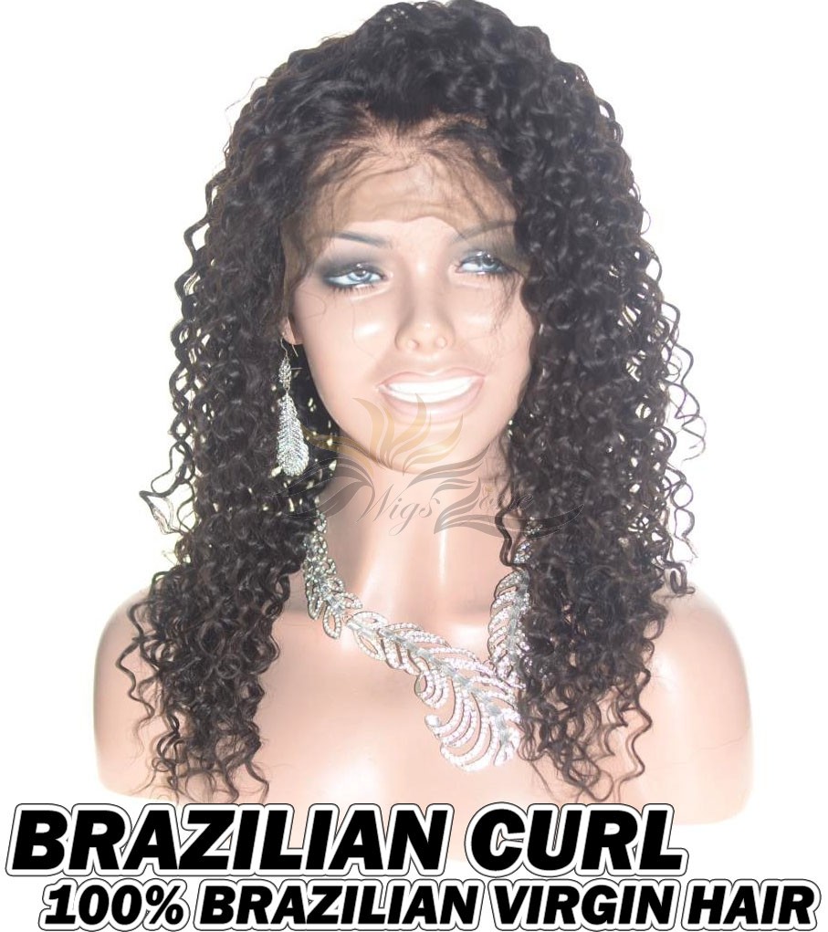 Brazilian Curl Brazilian Virgin Human Hair HD Lace 360 Lace Wig 150% Density Pre-Plucked Hairline
