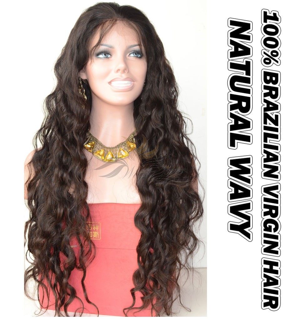 Natural Wavy Brazilian Virgin Human Hair HD Lace 360 Lace Wig 150% Density Pre-Plucked Hairline