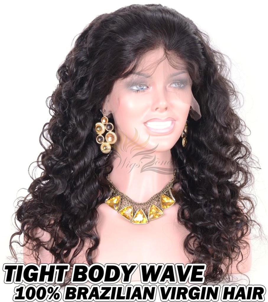 Tight Body Wave Brazilian Virgin Human Hair HD Lace 360 Lace Wig 150% Density Pre-Plucked Hairline