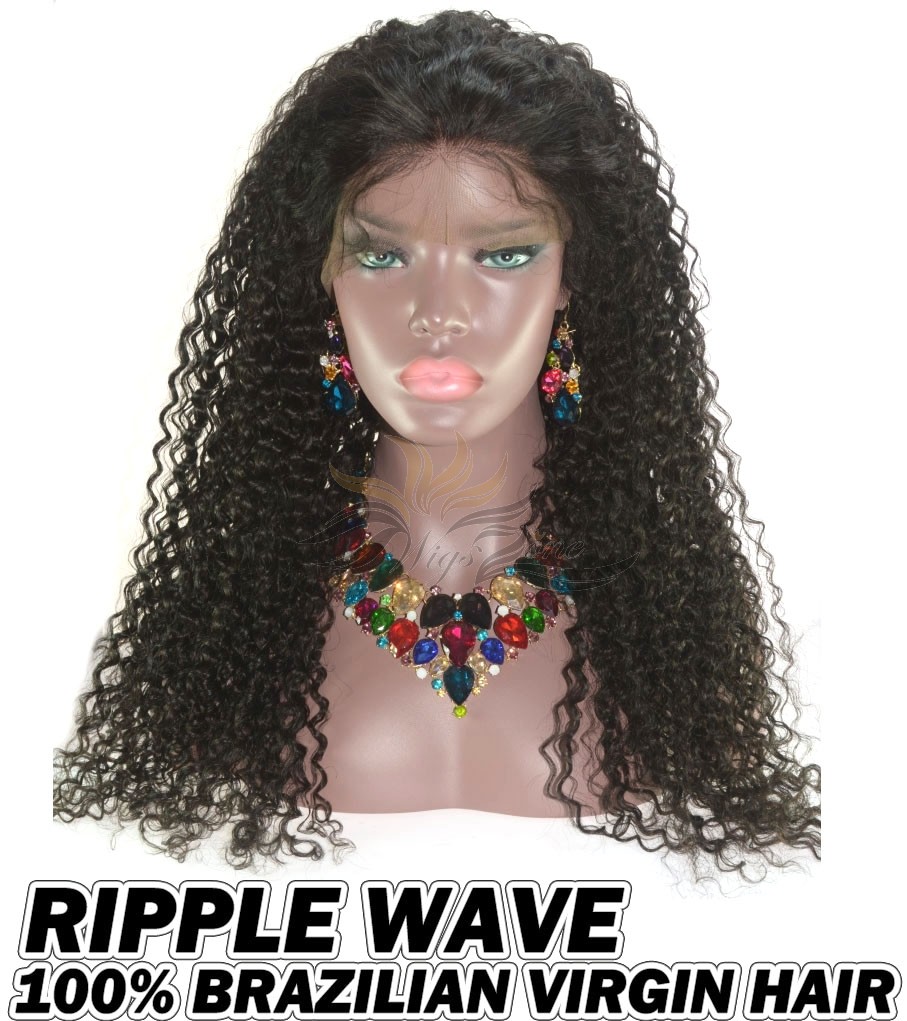 Ripple Wave Brazilian Virgin Human Hair HD Lace 360 Lace Wig 150% Density Pre-Plucked Hairline