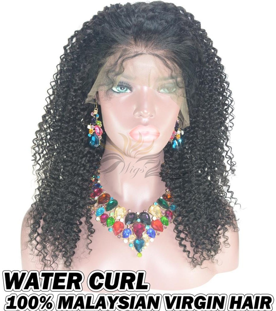 Water Curl Malaysian Virgin Human Hair HD Lace 360 Lace Wig 150% Density Pre-Plucked Hairline