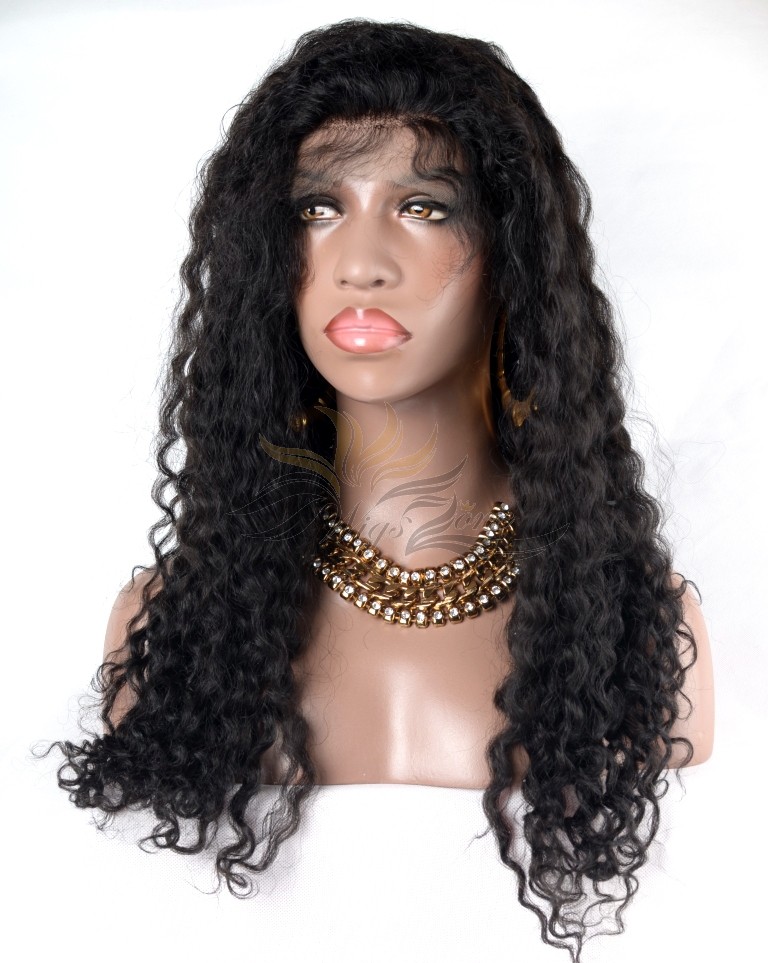 Coil Curl Human Hair Lace Wig Pre-Plucked Hairline For Black Women Super Bleached Knots HD Invisible Skin Melting Lace [IRCC]