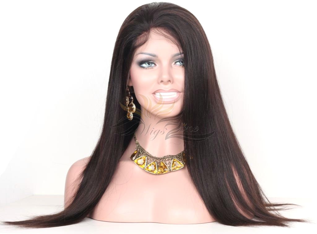 Light Yaki Malaysian Virgin Hair Lace Wig Pre-Plucked Hairline HD Invisible Skin Melting Lace Wig Bleached Knots [MALY1]