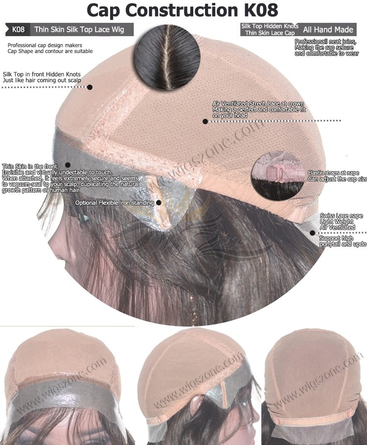 CUSTOM MADE SILK TOP THIN SKIN LACE WIG EXACTLY AS YOU WANT [K08]
