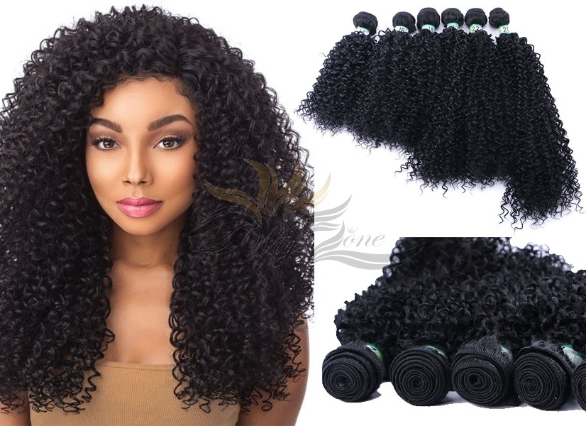 Kinky Curl Color 1B African American Hair Ultima Fiber Hair Weft   [SUWKC]