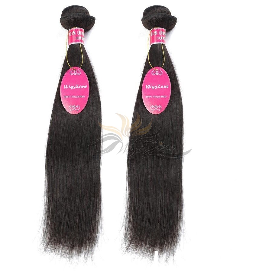 Silky Straight Brazilian Virgin Hair Wefts 2pcs/Lot Human Virgin Hair Weaves 2 Bundles [BRWST2]