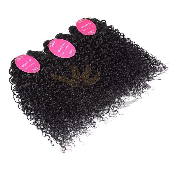 Kinky Curl Brazilian Virgin Hair Wefts 3pcs/Lot Human Virgin Hair Weaves 3 Bundles [BRWKC3]
