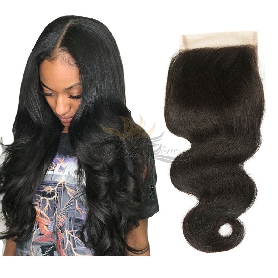 Brazilian Virgin Hair Lace Closure Natural Color Body Wave [BLCNBW]