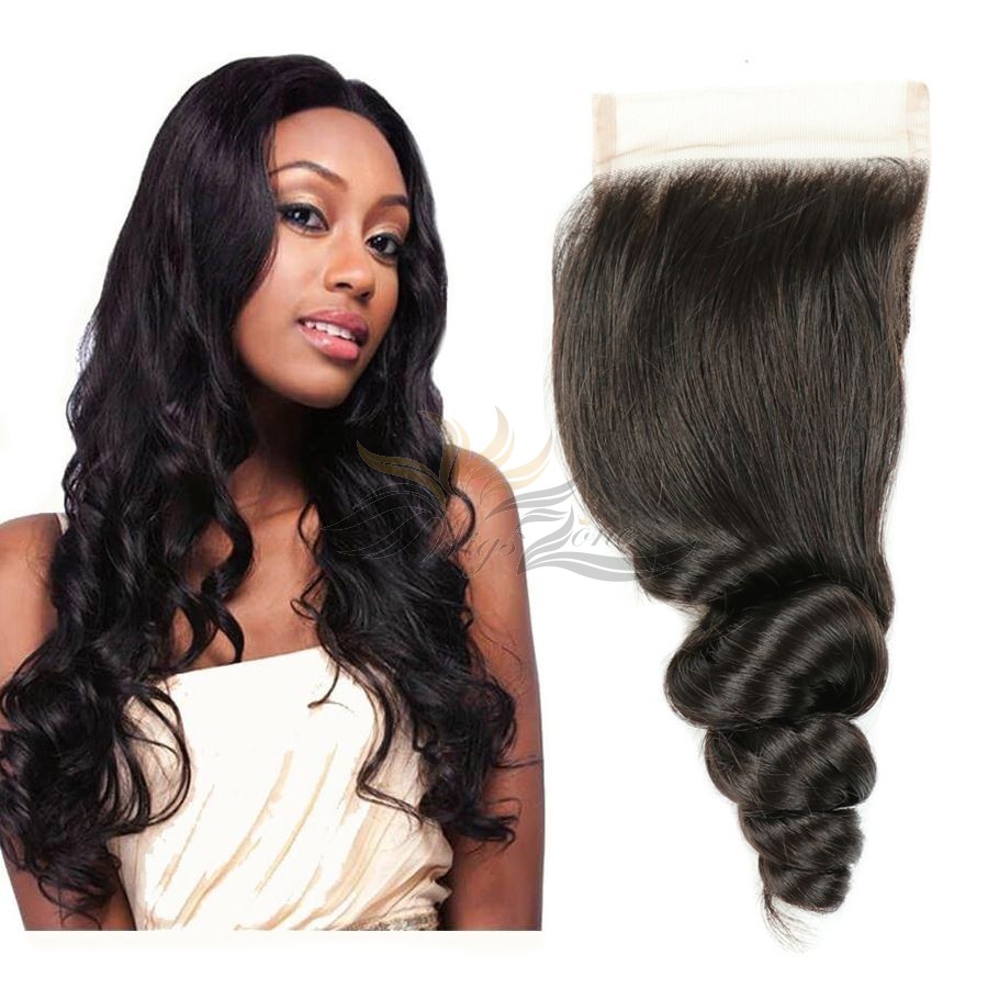 Brazilian Virgin Hair Lace Closure Natural Color Body Curl [BLCNBC]