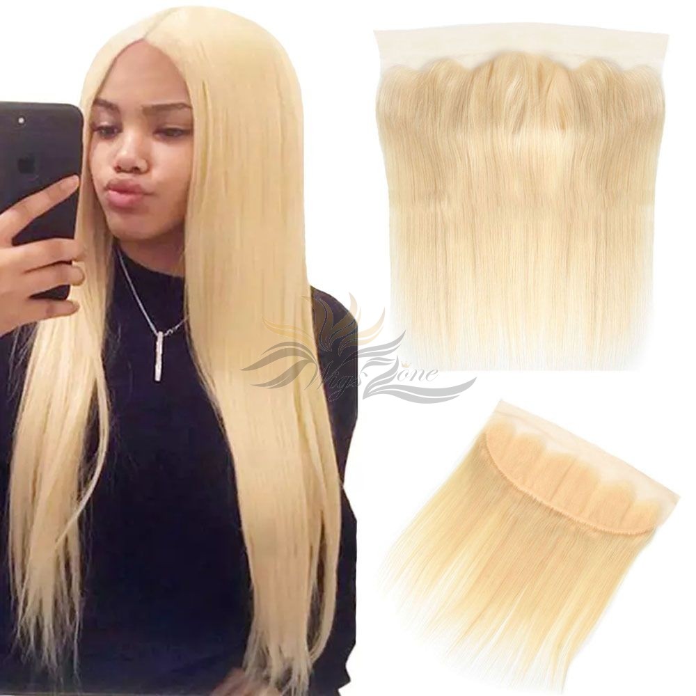 Blonde Color #613 Straight Hair Human Virgin Hair Lace Frontal  [613LST]