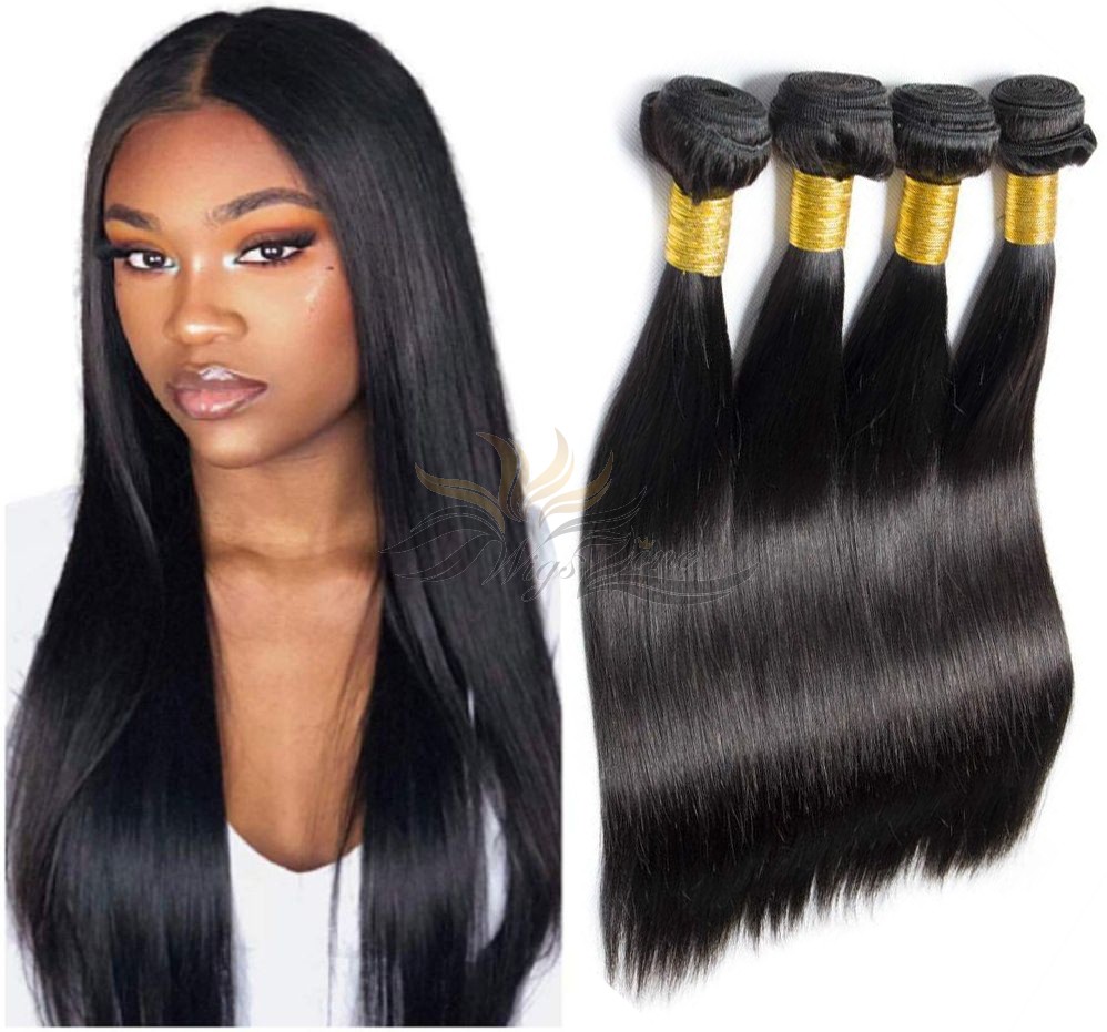 Straight Hair Color 1B Black Hair Ultima Fiber Hair Weft [SUWST]