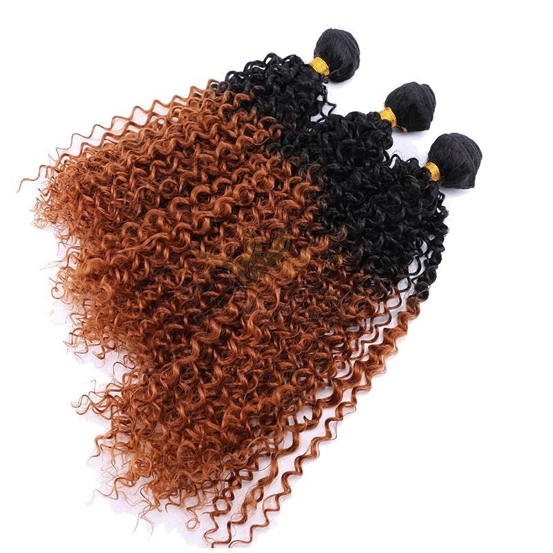 Kinky Curl Ombre Color 1B/30 African American Hair Ultima Fiber Hair Weft   [SUWKC1B30]