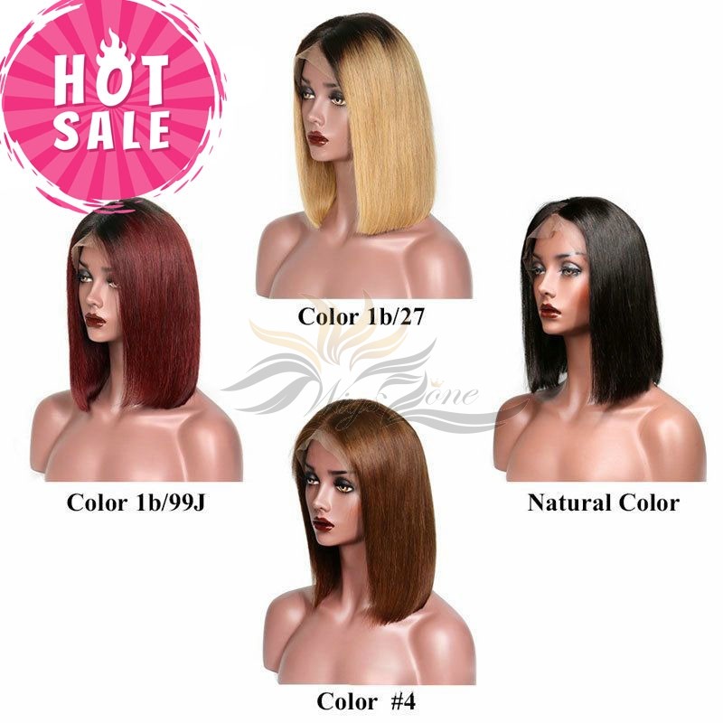Hot Sale Ombre Colors Blunt BOB Brazilian Virgin Hair Lace Front Wig, Lace Frontal Wig [BLFW22]