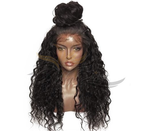 Futura Fiber Lace Front Wig 24inch Curly 1B Looks & Feels Like Human Hair [SHC]