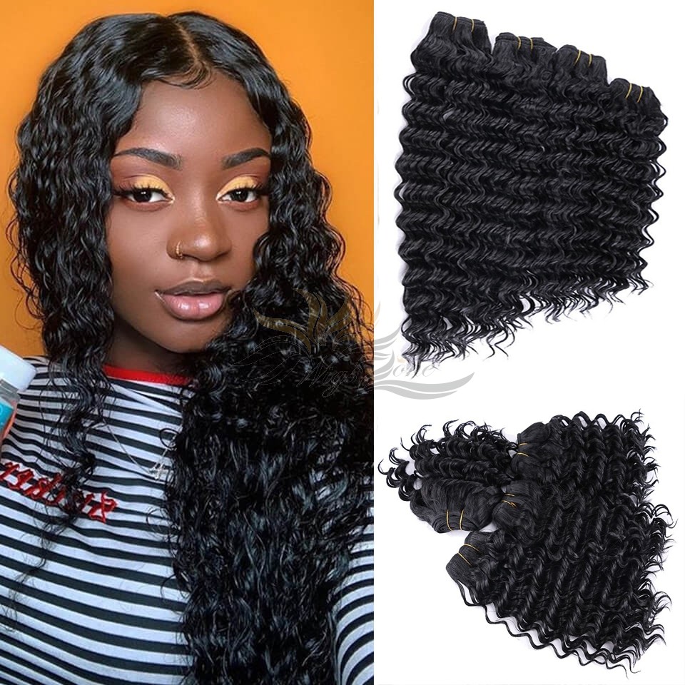 Deep Curl Color 1B African American Hair Ultima Fiber Hair Weft   [SUWDC]
