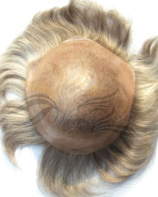 Silicone Skin Toupee For Men Silicone Hair Pieces Men's Human Hair Replacement System [T68]