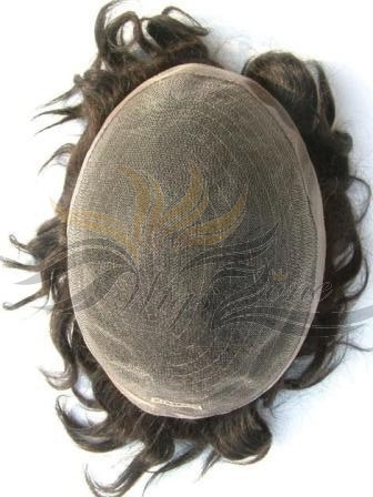 Super Fine Swiss Lace Toupee for Men Super Fine Swiss Lace Hair Replacement System Top Quality Human Hair Hairpieces [T11]