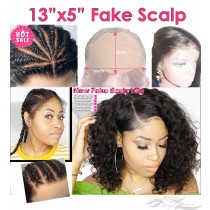 Brazilian Fake Scalp Lace Front Wig 13x5 Lace Frontal Wig Pre-Plucked Hairline [FSH05]