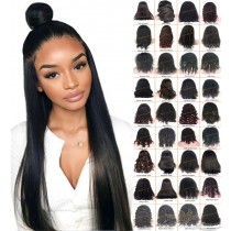 HD LACE BRAZILIAN VIRIGN HAIR 6INCH DEEP PARTING LACE FRONT WIG PRE-PLUCKED HAIRLINE [HD6HB]