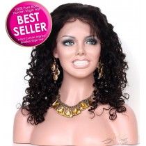 Best Seller 100% Raw Human Virgin Hair Brazilian Curl Brazilian Virgin Hair Full Lace Wig Intact Cuticles Aligned Pre-Plucked Hairline HD Lace [BFBRC]