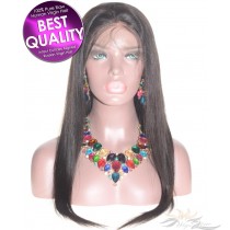Silky Straight Russian Virgin Hair Full Lace Wig Pre-Plucked Hairline Super Fine HD Lace Bleached Knots [RFST]