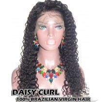 Daisy Curl Brazilian Virgin Human Hair HD Lace 360 Lace Wig 150% Density Pre-Plucked Hairline