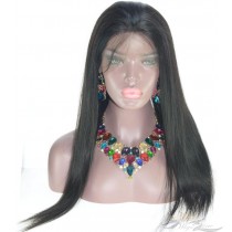 Silky Straight Mongolian Virgin Hair Lace Wig Pre-Plucked Hairline HD Invisible Skin Melting Lace Wig Bleached Knots [MOST]