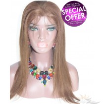 Dark Auburn Brown Russian Virgin Hair Full Lace Wig Pre-Plucked Hairline Super Fine HD Lace Bleached Knots [RF33]