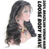 Loose Body Wave Brazilian Virgin Human Hair HD Lace 360 Lace Wig 150% Density Pre-Plucked Hairline