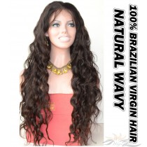Natural Wavy Brazilian Virgin Human Hair HD Lace 360 Lace Wig 150% Density Pre-Plucked Hairline