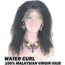 Water Curl Malaysian Virgin Human Hair HD Lace 360 Lace Wig 150% Density Pre-Plucked Hairline