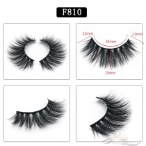5D Mink Eyelashes 5D Layered Effect Faux Siberian Mink Fur Reusable Hand Made Strips Eyelashes 5 Pairs [F810]