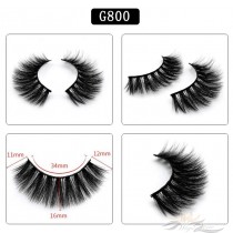 5D Mink Eyelashes 5D Layered Effect Faux Siberian Mink Fur Reusable Hand Made Strips Eyelashes 5 Pairs [G800]