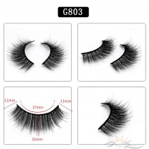 5D Mink Eyelashes 5D Layered Effect Faux Siberian Mink Fur Reusable Hand Made Strips Eyelashes 5 Pairs [G803]