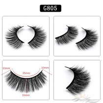 5D Mink Eyelashes 5D Layered Effect Faux Siberian Mink Fur Reusable Hand Made Strips Eyelashes 5 Pairs [G805]