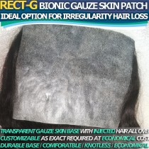 Bionic Gauze Skin Patch Injected Hair Frontal Customizable Hair Frontals Hairpieces For Men and Women [RECT-G]