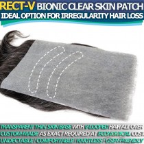Bionic Skin Patch V-looped Hair Frontal Customizable Hair Frontals Hairpieces For Men and Women [RECT-V]